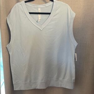 Rae Mode Sky Blue Sleeveless Sweatshirt Size L NWT
